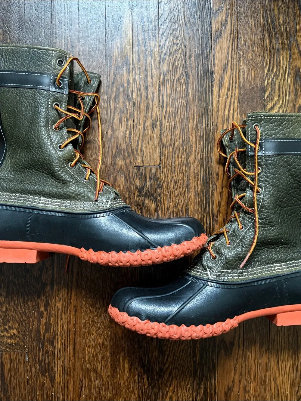 L.L. Bean x Todd Snyder Olive Green Leather Bean Boots